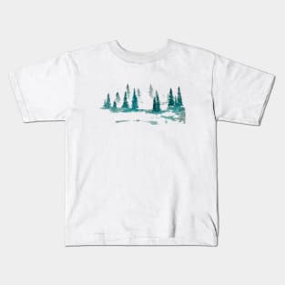 Winter pines Kids T-Shirt